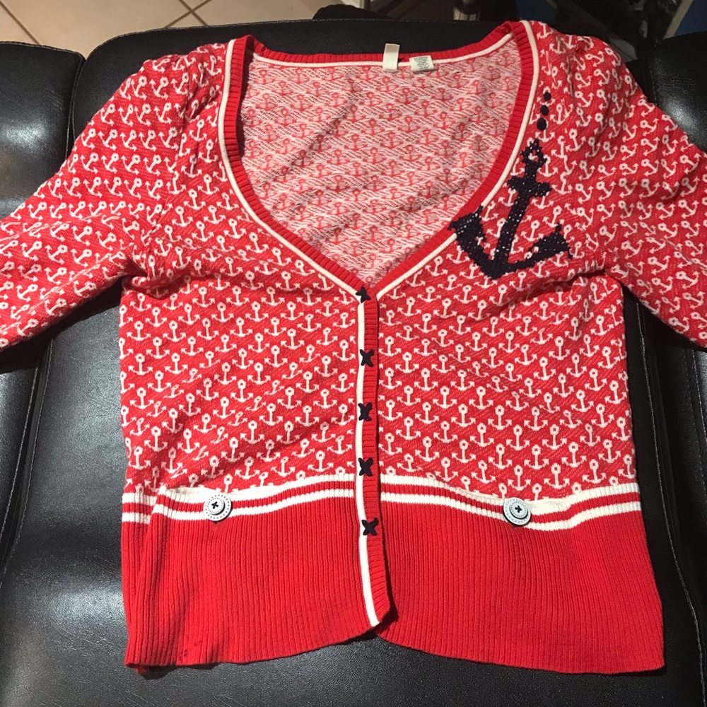 Moth sailor cardigan M
